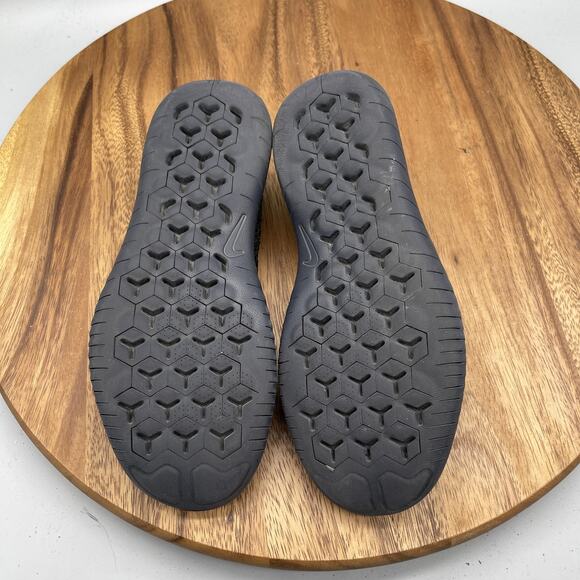 Nike Free RN Flyknit Shoes Womens Size 6.5 Triple Black Running Comfort Walking - Picture 7 of 8